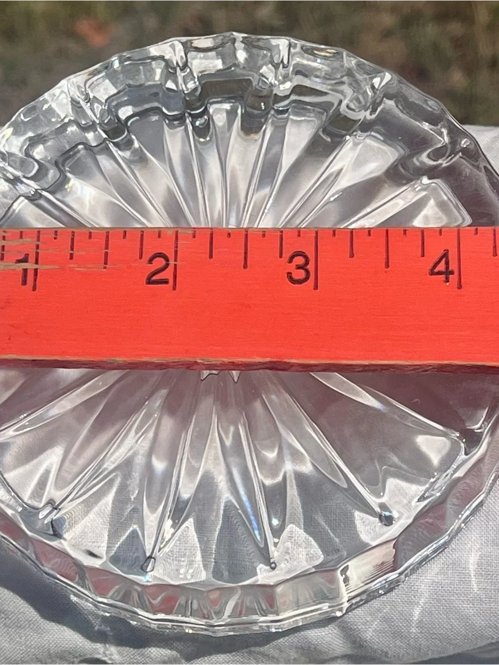 Two Vintage Lead Crystal Wine Bottle Coaster/taper Candle Holder Star pattern